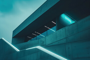 Poster - Close up of a modern building. Background image. Created with Generative AI technology