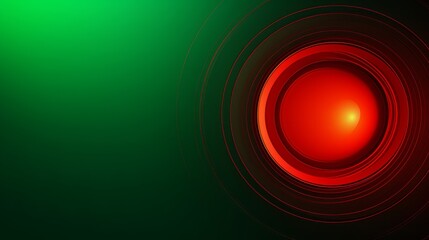 Wall Mural - abstract red and green background with concentric circles and vibrant glow