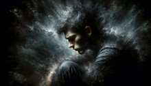 Inner Turmoil - Man Engulfed By A Storm Of Emotions
