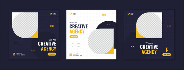 Wall Mural - Digital Marketing Agency social media post template. official Social media ads vector templates fully editable, advertising design, business and corporate social media post and web banner