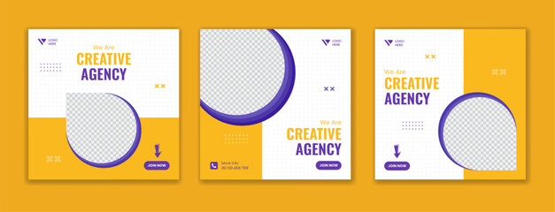 Wall Mural - Digital Marketing Agency social media post template. official Social media ads vector templates fully editable, advertising design, business and corporate social media post and web banner