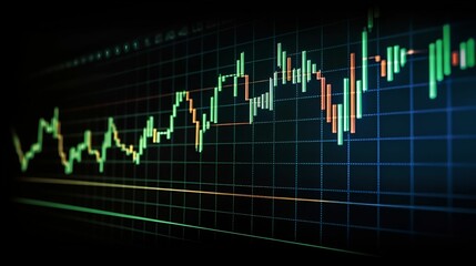 AI generated illustration of a computer screen featuring an infographic chart with data