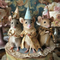 Wall Mural - mice pose