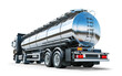 © Miquel - A large chrome fuel tanker truck isolated from the white or transparent background