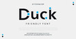 Duck , a modern alphabet lowercase font. minimalist typography vector illustration design