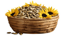 Sunflower Seeds On Transparent Background