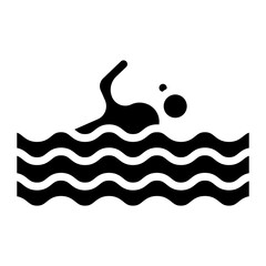 Wall Mural - Swimmer Girl icon vector image. Can be used for Water Park.