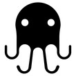 Octopus icon vector image. Can be used for Fish and Seafood.