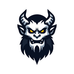 Canvas Print - a cool demon mascot logo vector illustration