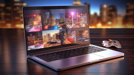 Poster - Dynamic 3d laptop concept: webinar, online promotion, conference & more