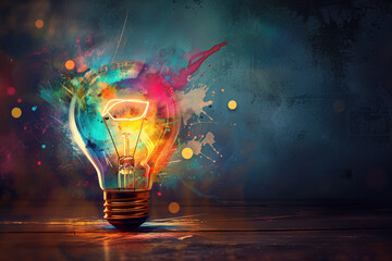 Poster - A slide background for showcasing creativity process. Background image. Created with Generative AI technology.