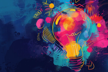 Poster - A slide background for showcasing creativity process. Background image. Created with Generative AI technology.