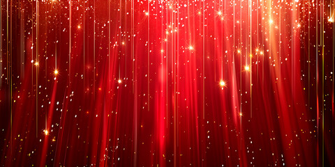 Wall Mural - Glitter abstract background with sparkling golden particles and bokeh