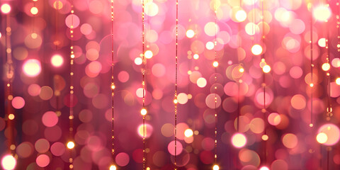 Wall Mural - Glitter abstract background with sparkling golden particles and bokeh