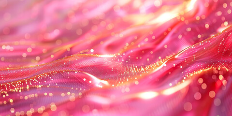 Wall Mural - Glitter abstract background with sparkling golden particles and bokeh