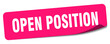 © B-design - open position sticker. open position label