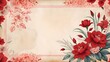 Elegantes composiciones florales estilizadas con flores rojas sobre fondos variables.