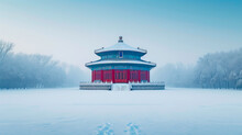 Tranquil Winter Scenery: Temple Of Heaven, Beijing