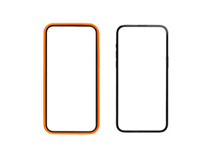 Aufkleber - Mobile phone screen mockups. Smartphone displays mock-ups isolated on white background
