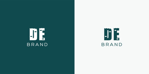 DE Letters vector logo design