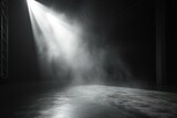Fototapeta  - Empty stage with spotlights and smoke,  Stage lights on a dark background
