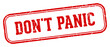 © BHM - don't panic stamp. don't panic rectangular stamp on white background