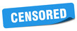 censored sticker. censored label
