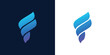 © Chandra - Technology f logo, abstract logo, internet icon, technology fire logo