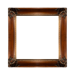 Retro wooden picture frame