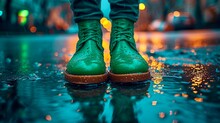 Green Boots On The Floor