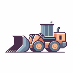 cartoon Construction shovel machinery mining illustration