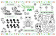 Festive placemat for children. Printable activity sheet 