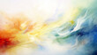 Abstract background with watercolor stains in blue, yellow and orange colors