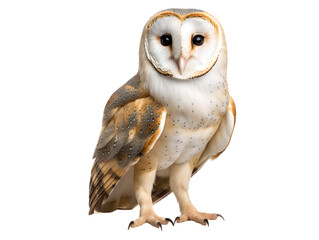 Wall Mural - barn owl, isolated on a transparent or white background