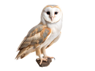 Wall Mural - barn owl, isolated on a transparent or white background