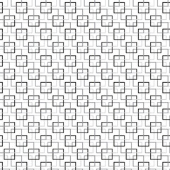 Poster - abstract seamless repeatable black grey rectangle line pattern.