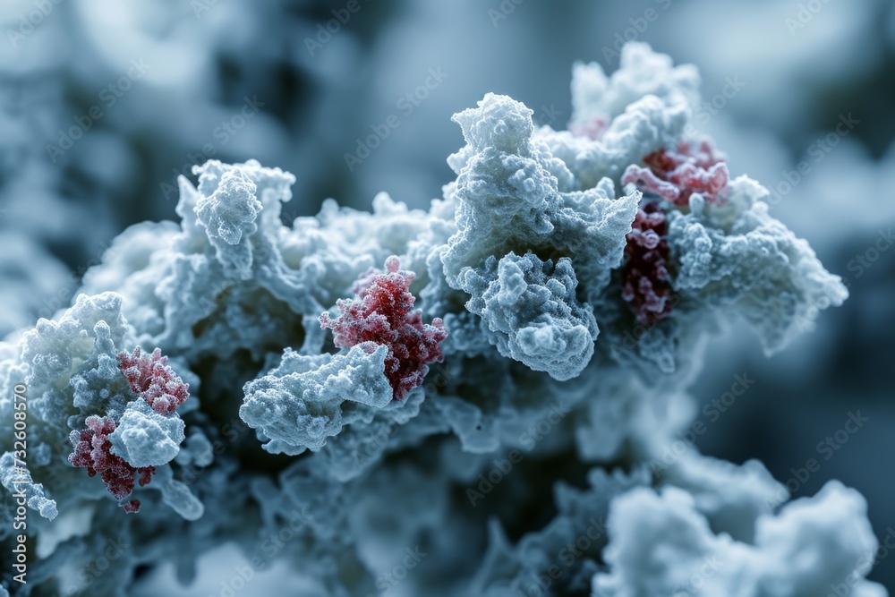 Photo Stock Protein atomic scale micro particles dna dnr atoms ...