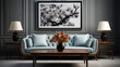 Living room - stylish - design and decor - meticulous symmetry - perectly centered composition 