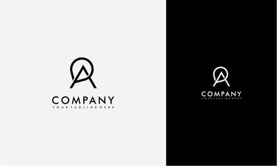 Fototapete - Initial A monogram letter alphabet with location icon pin sign. Font emblem. Navigation map, GPS, direction, place, compass, contact, search concept.Pin A Map Letter Logo