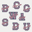 © DesignHouse - cute college typography vector print