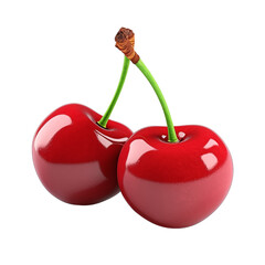 Wall Mural - Cherries isolated on transparent background, png