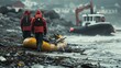 Sea rescue service assorted debris