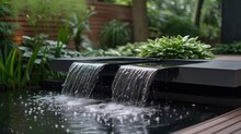Modern Outdoor Home Water Feature Fountain Waterfall