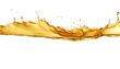 © shabbir - Golden oil Splash dripping. isolated on transparent background