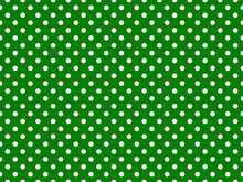 Texturised White Color Polka Dots Over Green Background