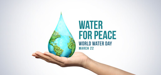 World Water Day Concept. Every Drop Matters. Saving water and world environmental protection concept- Environment day and earth day.