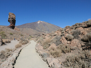 Path to mount Teide 3 715 m on European Tenerife island in Spain