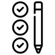 survey icon, simple vector design