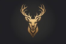 A Graceful Deer Face Logo Symbolizing Gentleness And Serenity