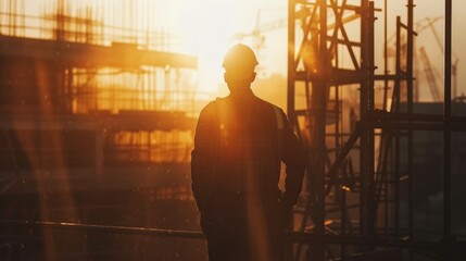 Wall Mural - A sawmill worker poster with copy space
